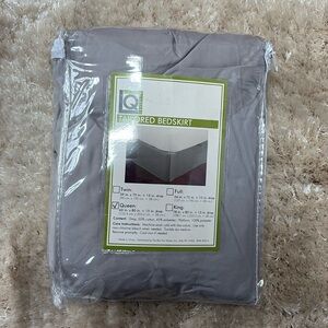Living Quarters Tailored Queen Bedskirt 60x80 plus 15” drop in Gray